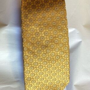 Villa Bugatti Silk Gold Geometric Tie, excellent